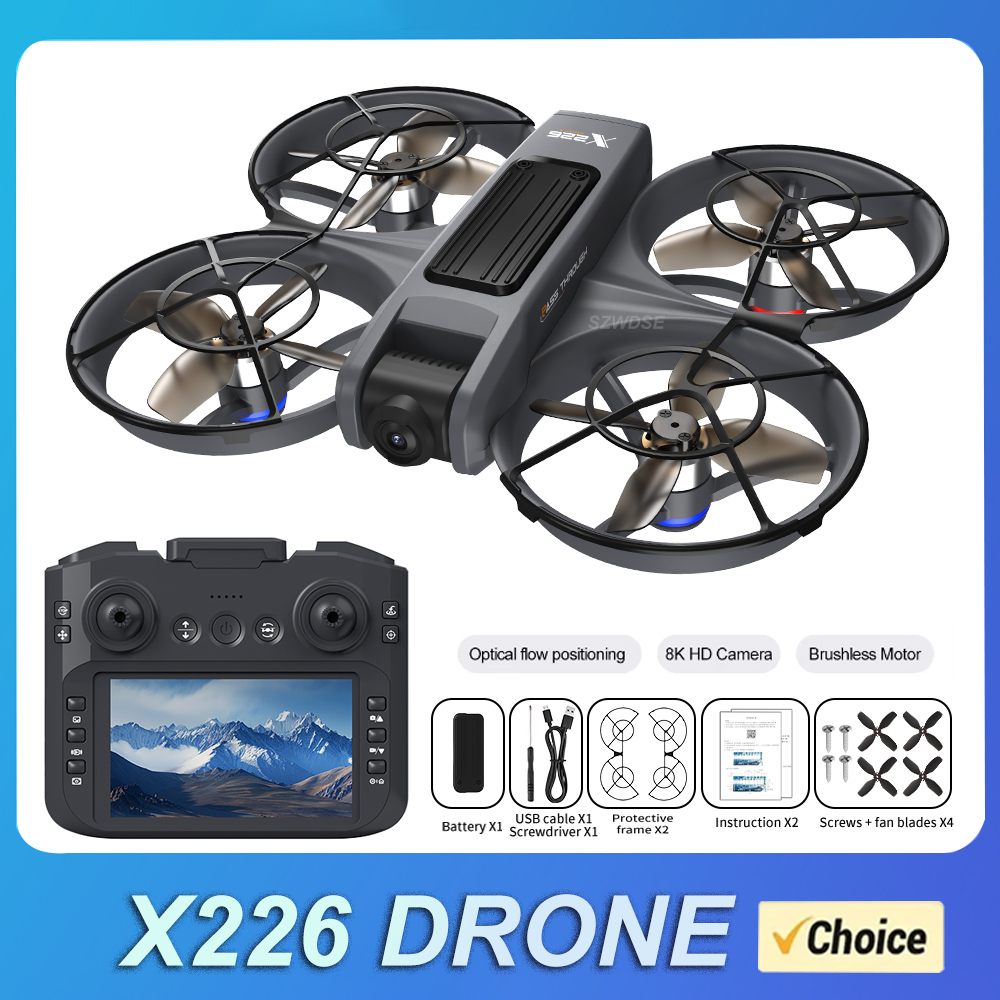 NEW X226 RC Drone 2.4G 5G WIFI - Drone Controller Screen ulasan dan harga